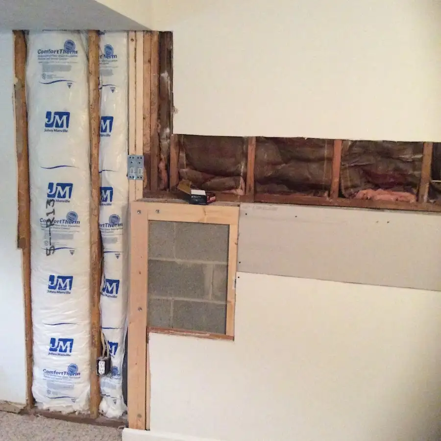 Wall insulation replacement during Contents Cleaning & Restoration in East Buffalo
